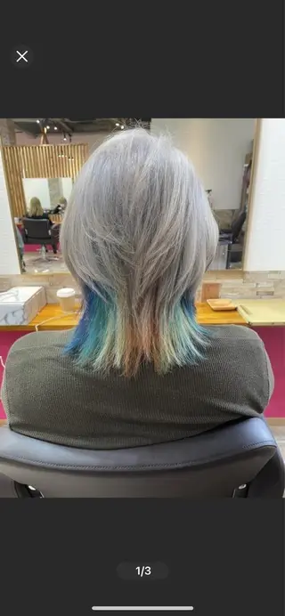 ショート カラー ヘアカラー&縮毛矯正 STAR☆RIVERのヘアスタイル