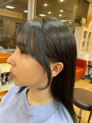 ミディアム 韓国ヘア 🤍中西麻友🤍のヘアスタイル