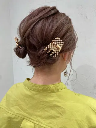 ミディアム 🐩透明感ミルクティ ーピンクニイナ🐩のヘアスタイル