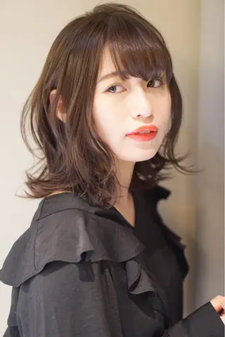 ミディアム カラー ディレクター ノナカのヘアスタイル
