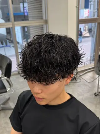 パーマ メンズ 海外風パーマ カラー特化園田　楓莉のヘアスタイル