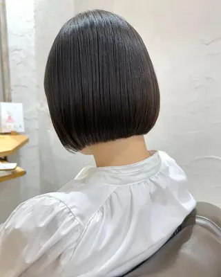 ショート カラー パーマ 髪質改善 縮毛矯正/ レイヤー/銀座/本木のヘアスタイル