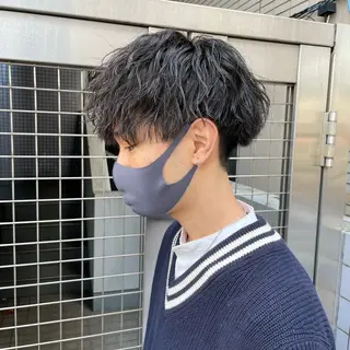 パーマ メンズ カットマン💎& 透明感カラー✨レオのヘアスタイル