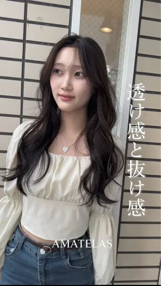ロング カラー レイヤー×髪質改善 ×透明感/杉田 圭のヘアスタイル