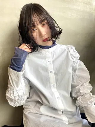ショート カラー ヘアアレンジ マツエク・マツパ 夜23時まで予約🉑 reverieあきらのヘアスタイル