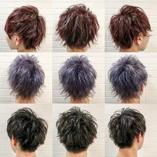 ショート カラー パーマ メンズ 看板犬がお出迎え◎ 初めてでも安心◎のヘアスタイル