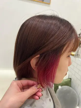 ミディアム カラー 京都河原町/艶髪/ 西田晴香のヘアスタイル