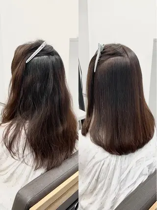セミロング カラー パーマ 生艶髪&レイヤー🔔 渋谷お薦めNo.1✨のヘアスタイル