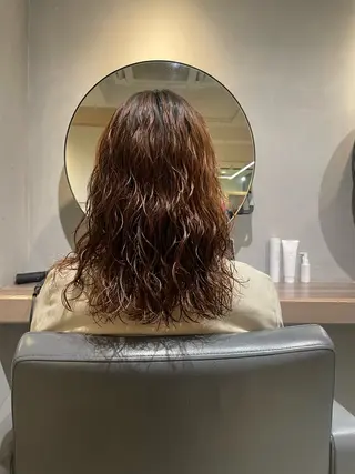 パーマ 🎀西川芽依/ 暖色カラー🎀のヘアスタイル