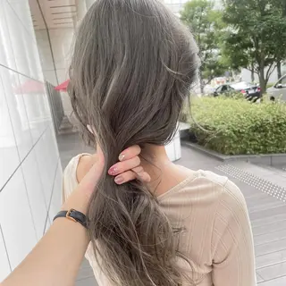 ロング カラー 梅田/赤み消しカラー /顔まわりcut🤍のヘアスタイル