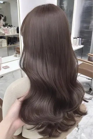 ロング カラー 韓国×艶ハイトーンが かわいい✨️リオ🍒のヘアスタイル