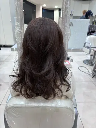 セミロング パーマ 🐧デザインパーマ 🐧小沢有佑のヘアスタイル