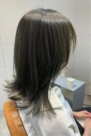 セミロング 似合わせレイヤー 阿波座/ふじむらのヘアスタイル