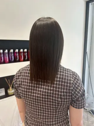 セミロング himari💜 酸性ストレートのヘアスタイル