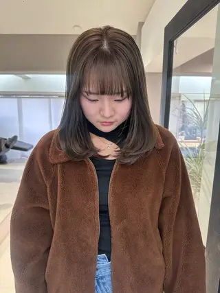 ミディアム カラー REINA☁️透明感 カラー/ぷつっと♡のヘアスタイル