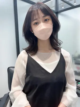 ミディアム 韓国レイヤーカット 髪質改善▫️水野有真のヘアスタイル