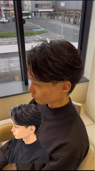 パーマ メンズ メンズパーマ•曲がる 縮毛美容師/荒井海音のヘアスタイル