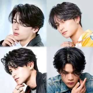 ショート パーマ 角戸 嵐のヘアスタイル
