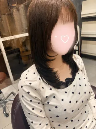 セミロング 福本 聖海のヘアスタイル
