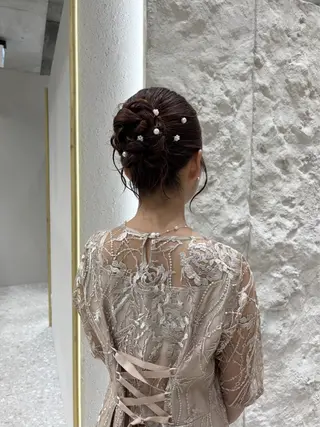 ミディアム ヘアアレンジ 銀座/ヘアセット/ 島村美帆のヘアスタイル