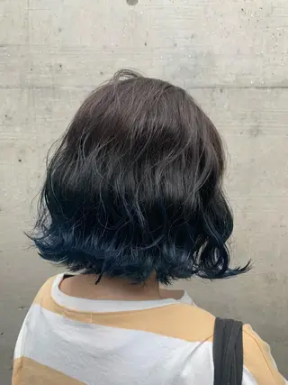 ショート カラー 色落ちまでキレイに！ ！女性サロンのヘアスタイル