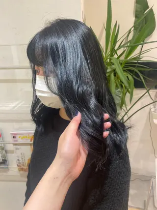 ミディアム カラー 💙韓国レイヤー 寒色カラー💙のヘアスタイル