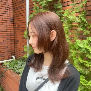 ロング カラー 新井 美歩のヘアスタイル