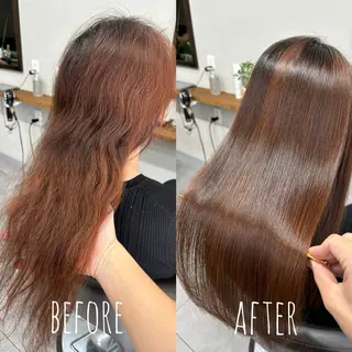ロング 縮毛矯正、髪質改善／ 松田 龍之介のヘアスタイル