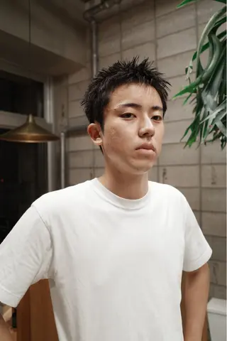 ショート メンズ 西宮北口パーマ 鮫島竜海のヘアスタイル