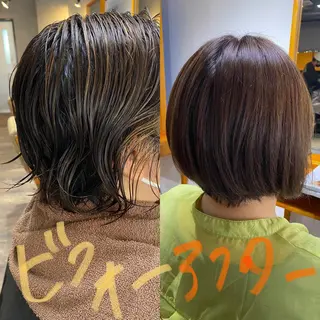 ショート TOMOKO 髪質改善💫縮毛矯正のヘアスタイル