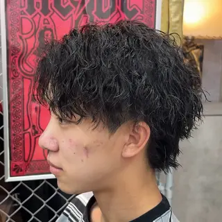 ミディアム パーマ ヘアアレンジ メンズ MENIN メンズ サロン 望月 涼太のヘアスタイル