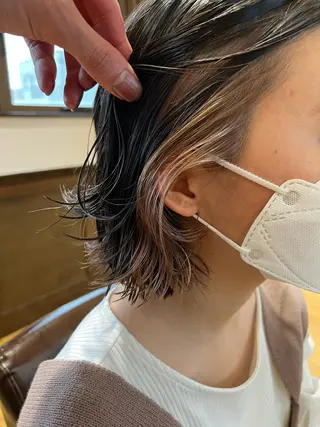 ショート カラー 渋谷/フェザー/ 毛流れ/竹内凌のヘアスタイル
