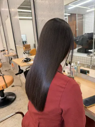 ロング 縮毛矯正×髪質改善× 艶髪カラー 吉原和磨のヘアスタイル
