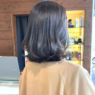 ミディアム レイヤー/艶髪カラー 森本くるみのヘアスタイル