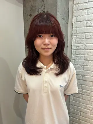 セミロング カラー 透明感似合わせカラー 🍀あかり🍀のヘアスタイル