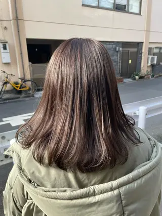 セミロング カラー 韓国×網紅ヘア 🤍りん🤍のヘアスタイル