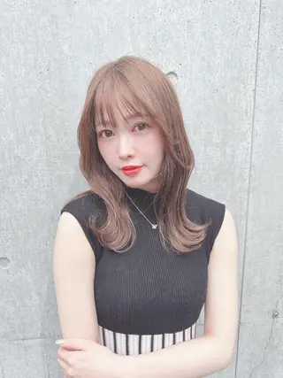 セミロング カラー なりたいが叶う ながしまじゅんきのヘアスタイル