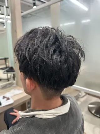 ショート メンズ 市川メンズパーマ/ 透明感カラーKaiのヘアスタイル