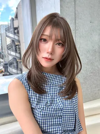 ロング 大宮🤍縮毛矯正 レイヤー🪽なるのヘアスタイル