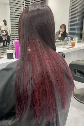 ロング カラー トレンド韓国ヘアー♡ 横浜美容室♡のヘアスタイル