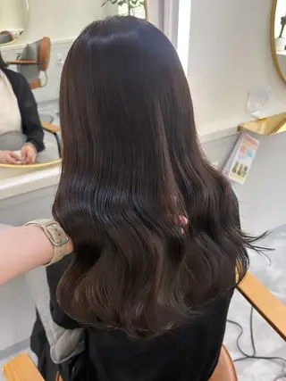 ミディアム カラー 暖色カラー✨️ 門内 梨真のヘアスタイル