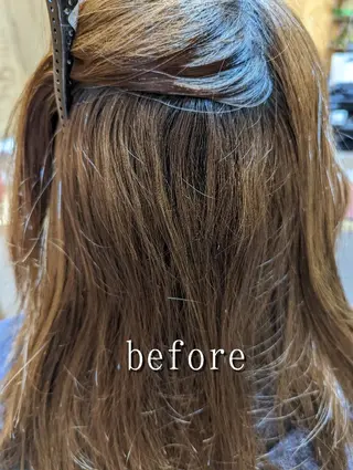 セミロング 美髪矯正 キョウスケのヘアスタイル