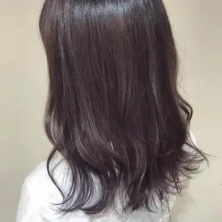 ミディアム カラー 髪質改善カラー韓国風 レイヤーtudaのヘアスタイル