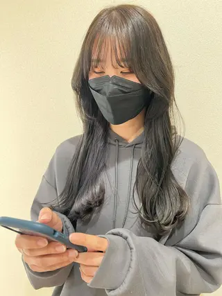 ロング カラー 外国人対応 佐久間のヘアスタイル