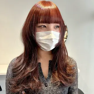 ロング カラー ヘアアレンジ レイヤーカット×髪質 改善🇰🇷シオリのヘアスタイル