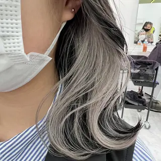 ミディアム 透明感♡グレージュ ♡ミルクティー♡のヘアスタイル