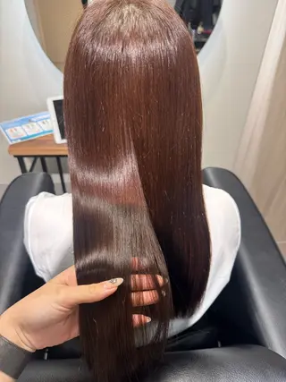 セミロング 博多美容室NAVY 橋本心縮毛矯正のヘアスタイル