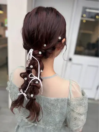ロング ヘアアレンジ 美髪× ヘアセット✨Araiのヘアスタイル