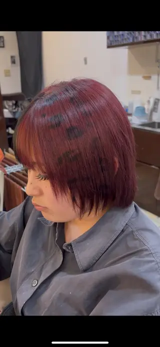 ショート カラー 藤田 麗安のヘアスタイル