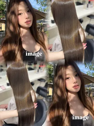 ロング カラー 🤍韓国大人っぽ ベージュMAI🤍のヘアスタイル